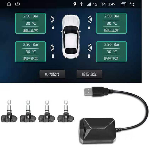 سنسور TPMS mx برای اندروید و آیفون صفحه نمایش اندروید. قابل نصب در داخل و خارج لاستیک