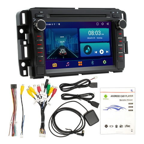 7 Inch 2 Din Android Car Radio for Chevrolet Silverado GMC 2007-2013 Sierra Impala Traverse Avalanche Express Yukon Acadia Savana Carplay