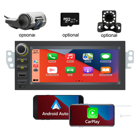 Head Unit for Chevrolet GMC 1995-2002 with Wireless Carplay and Android Auto 7 inch IPS Screen Supports FMAM Raido RDS USB 2.1A Charging Bluetooth 5.0 Reverse Camera Input Mirror Link SWC