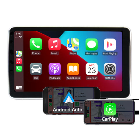 car radio 1din wholesaler single din car stereo android 10 inch ips screen 360° manually adjustable screen supports wireless carplay and android auto bluetooth 5.0 aux usb