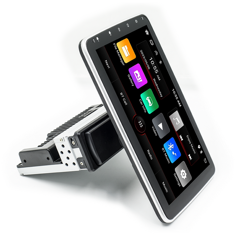 car radio 1din wholesaler single din car stereo android 10 inch ips screen 360° manually adjustable screen supports wireless carplay and android auto bluetooth 5.0 aux usb