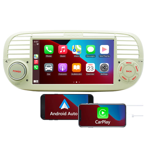 Android 13 Car Multimedia Player Wireless Carplay GPS Navigation DSP WIFI Car Radio For Fiat 500