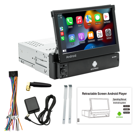 Single din android 13 car stereo with wireless carplay android auto 7 inch touch screen autoradio wifi  Car Radio Multimedia GPS Navi