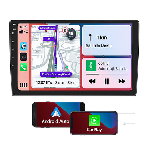 navigation system android car video with wireless apple carplay universal 9 inch IPS 2.5D screen car radio