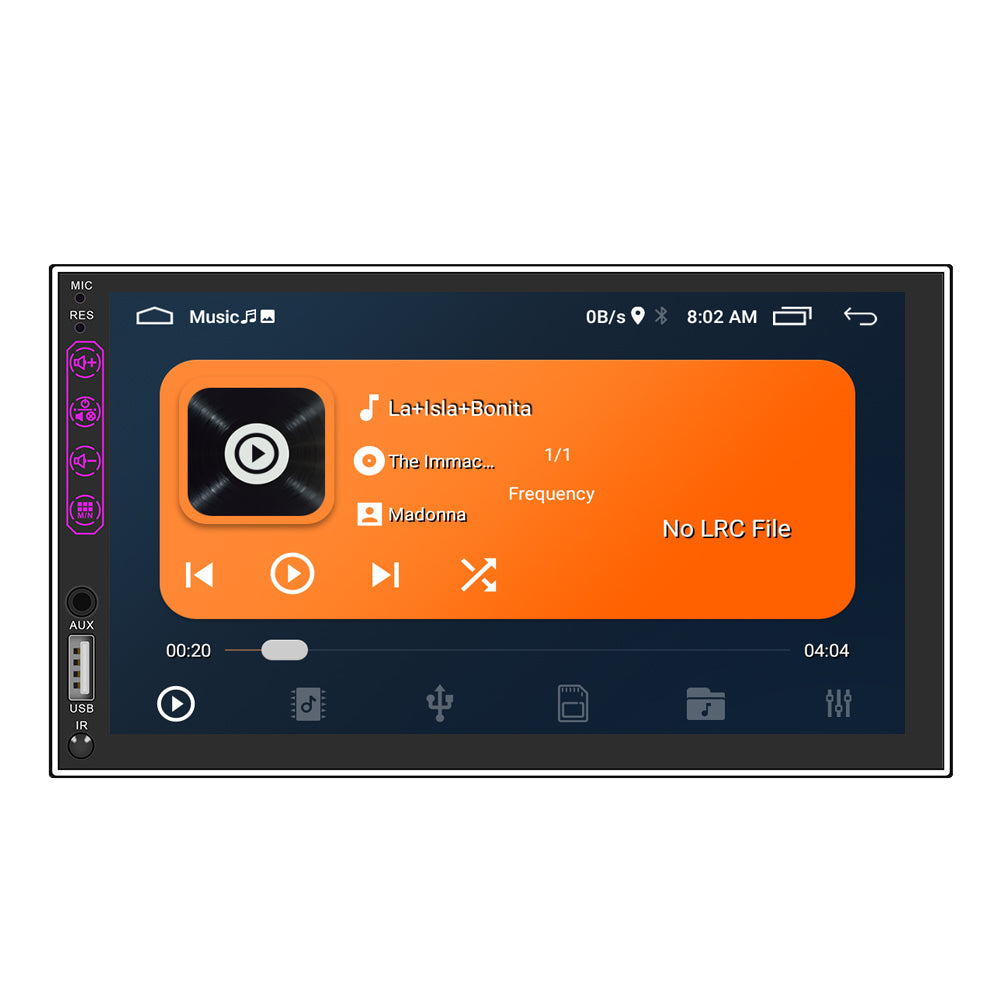 EinCar TT.AN7023GNN4-Y Lettore video stereo per auto Android 10.0 Doppio  DIN da 7 pollici nel cruscotto Autoradio Touch Screen Manuale utente