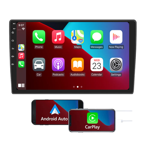 navigation system android car video with wireless apple carplay universal 9 inch IPS 2.5D screen car radio