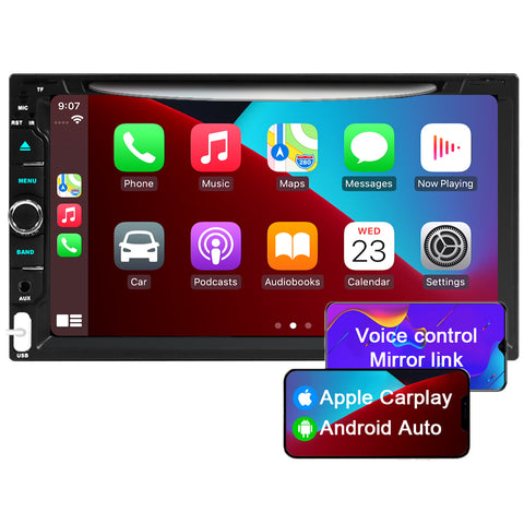car video wholesaler touch screen car radios with apple carplay and android auto support cd dvd player bluetooth 5.0 FM AM usb aux camera input