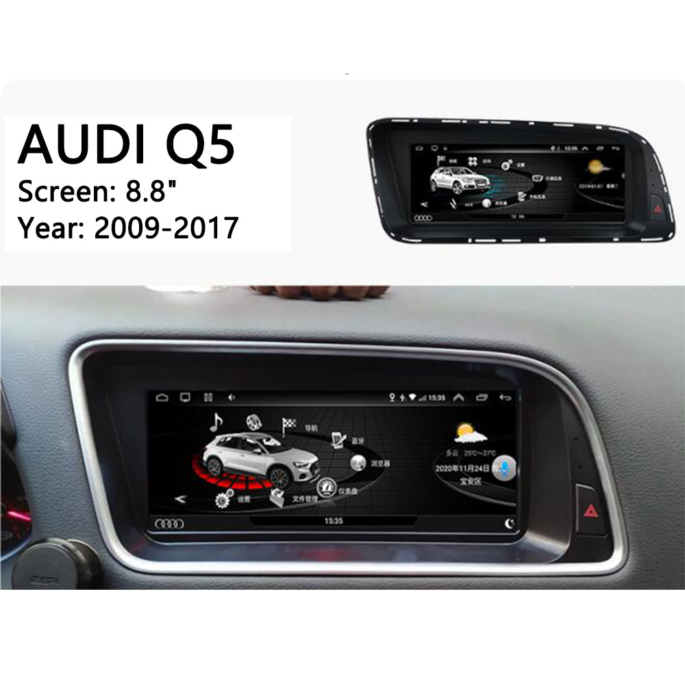 Android Autoradio Bluetooth pour Audi Q5 2009-2017 8 Core Autoradio 2 DIN  Navigation GPS Multimédia Voiture Stéréo avec Caméra de Recul SWC DSP FM AM  RDS USB ( Color : RHD NO