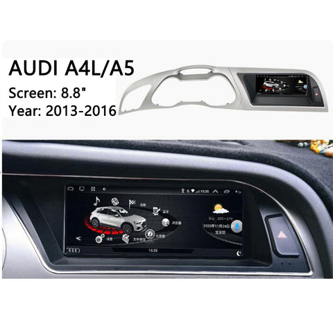 head unit android car radio for AUDI A4L/A5 2013-2016 with wireless carplay and android auto 8.8 inch HD screen support wifi navigation system