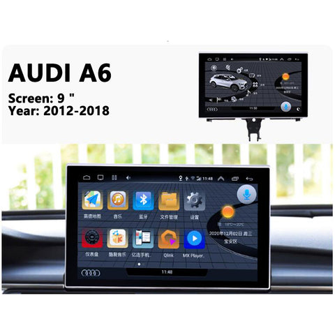 Android car stereo autoradio for AUDI A6 2012-2018 with wireless carplay and android auto HD screen support wifi navigation system