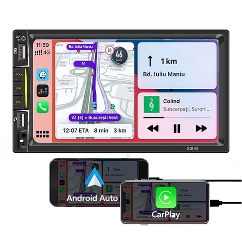Amazon Top Seller double din car stereo with carplay support fm radio bluetooth 5.0 AUX reversing camera input mirror link
