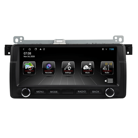 Car radio for bmw e46 android 10 8.8 inch screen support bluetooth wifi navigation radio carplay and android auto function