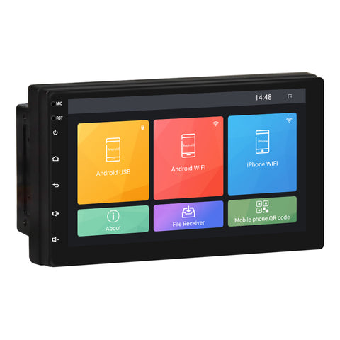 Car radio manufacturer double din car stereo with apple carply and android auto android 10.1 universal 7 inch gps navigation support wifi bluetooth 5.0 usb aux camera input