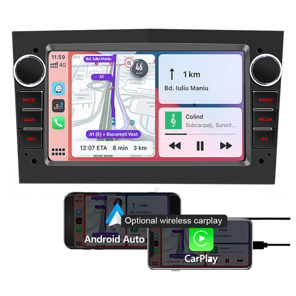 Autorradio 2 DIN S- OB7A: 1GB RAM - 32GB ROM - USB