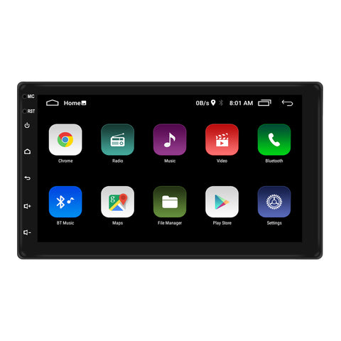 head unit with apple carplay double din car stereo with apple carply and android auto android 10.1 universal 7 inch gps navigation support wifi bluetooth 5.0 usb aux camera input