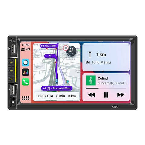 autoradio met bluetoot car stereo with carplay and android auto wifi gps navigation system 7 inch touch screen aux camera input