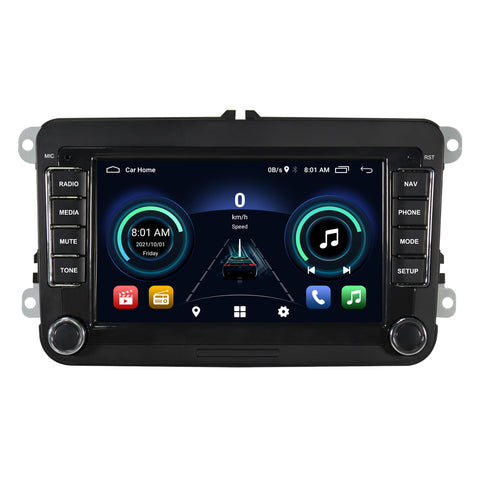 head unit with apple carplay  double din android car stereo bluetooth 5.0 wifi navigation GPS for VW passat polo golf Beetle Amarok Touran